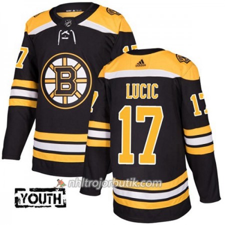 Barn Ishockey Boston Bruins Tröja Milan Lucic 17 Adidas 2017-2018 Svart Authentic